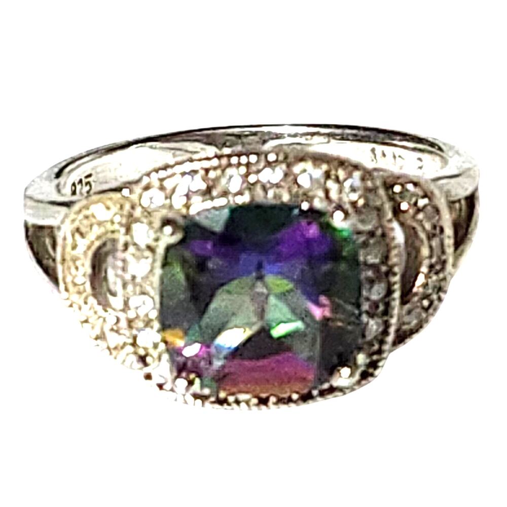 Designer Nataliya V. Callister Sterling 925 Silver Mystic Topaz Ring for Avon